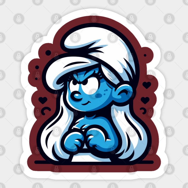 smurfette 2 Sticker by Juancuan